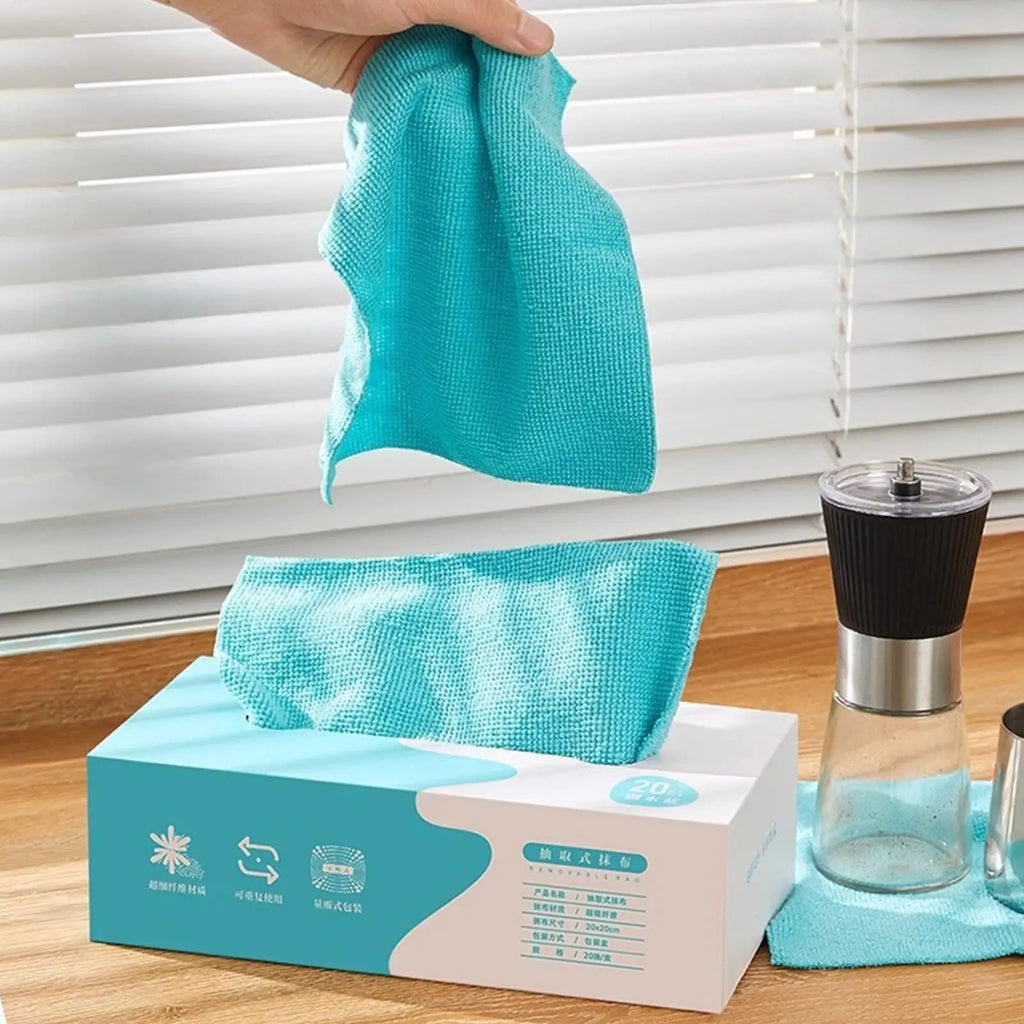 20-Pack Microfiber Cleaning Cloths – Kitchen Dish Rags & Towels Microfiber Cleaning Cloths Axl