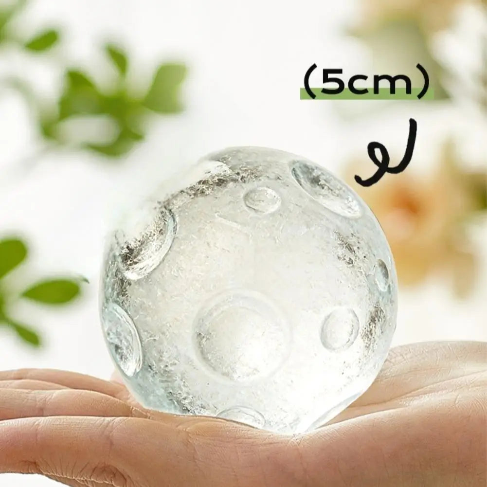 Moon Texture Silicone Ice Ball Mold – 2 Large Sphere Cavities Silicone Ice Mold Axl