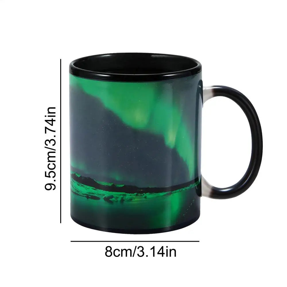 Northern Lights Heat Changing Magic Mug – 350ml Ceramic Colour Changing Mug Axl A 350ml
