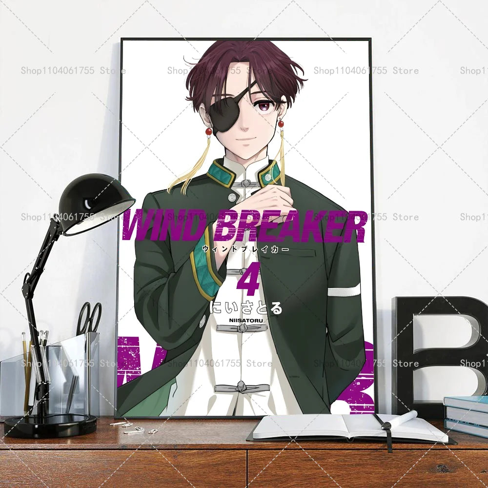 Wind Breaker Anime Wall Poster – Self-Adhesive Waterproof Sticker Anime Wall Poster Axl z4 50x70cm No Frame