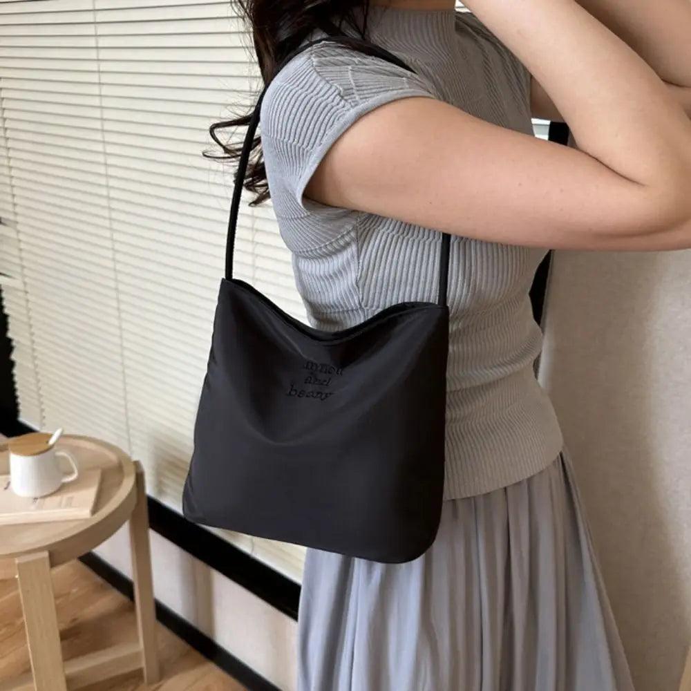 Women's Embroidered Letter Shoulder Bag – Baguette Handbag Shoulder Handbag Axl