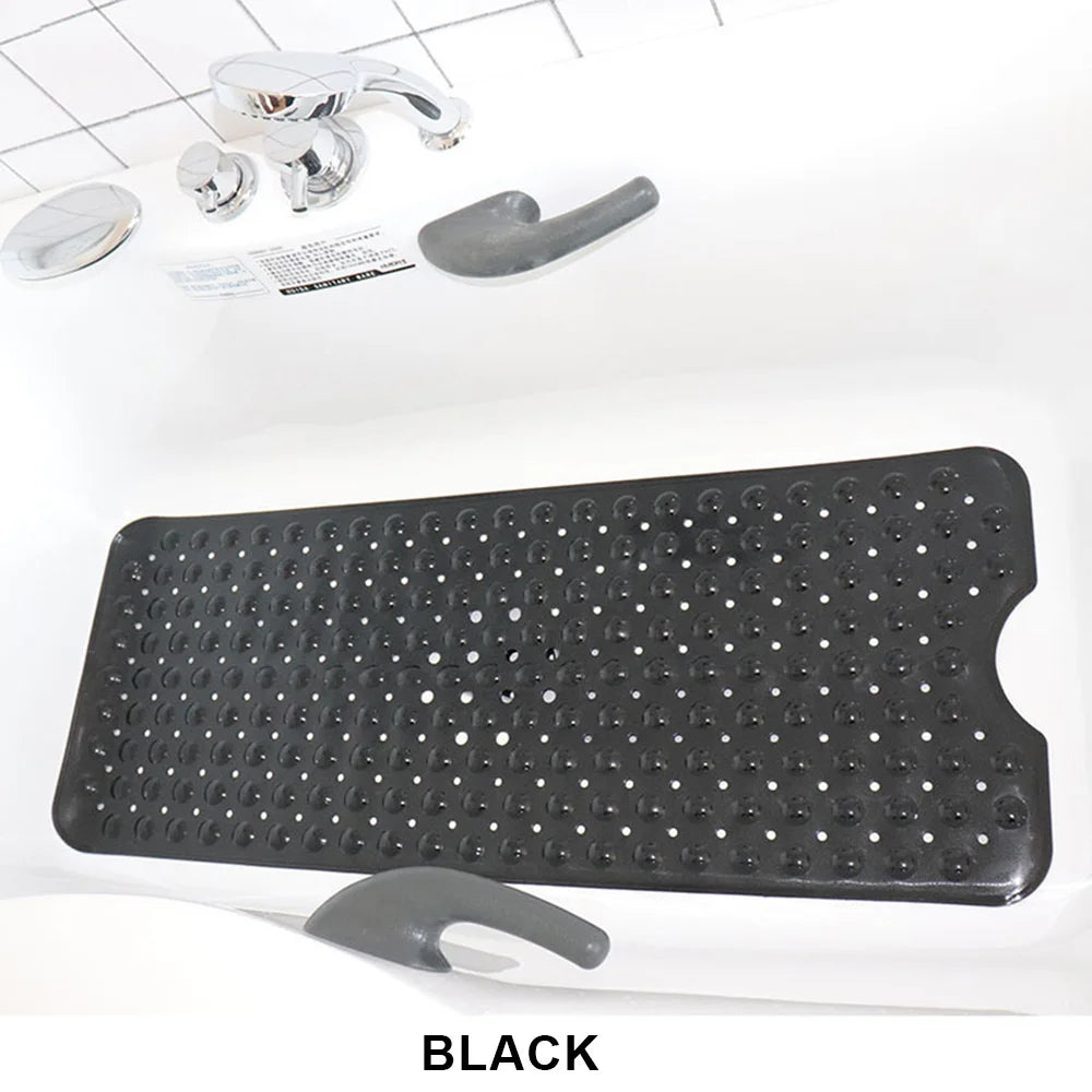 PVC Non-Slip Bath Mat 40×100cm – Shower & Bathtub Floor Mat Bath Mat Axl Black 400MMx1000MM
