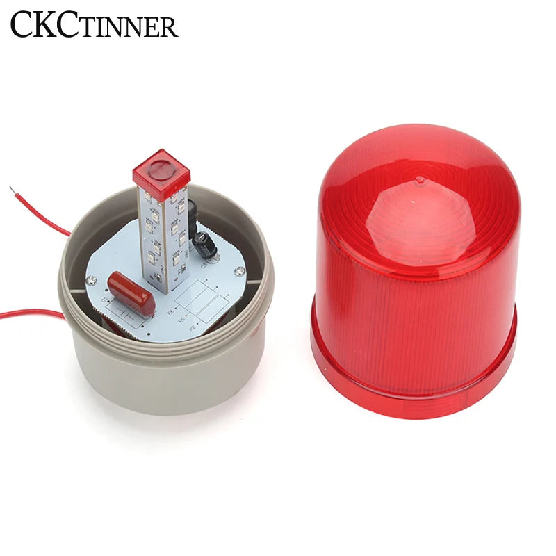 LED Strobe Warning Light & Buzzer 12V 24V 220V – LED-1101J Industrial Warning Light Axl