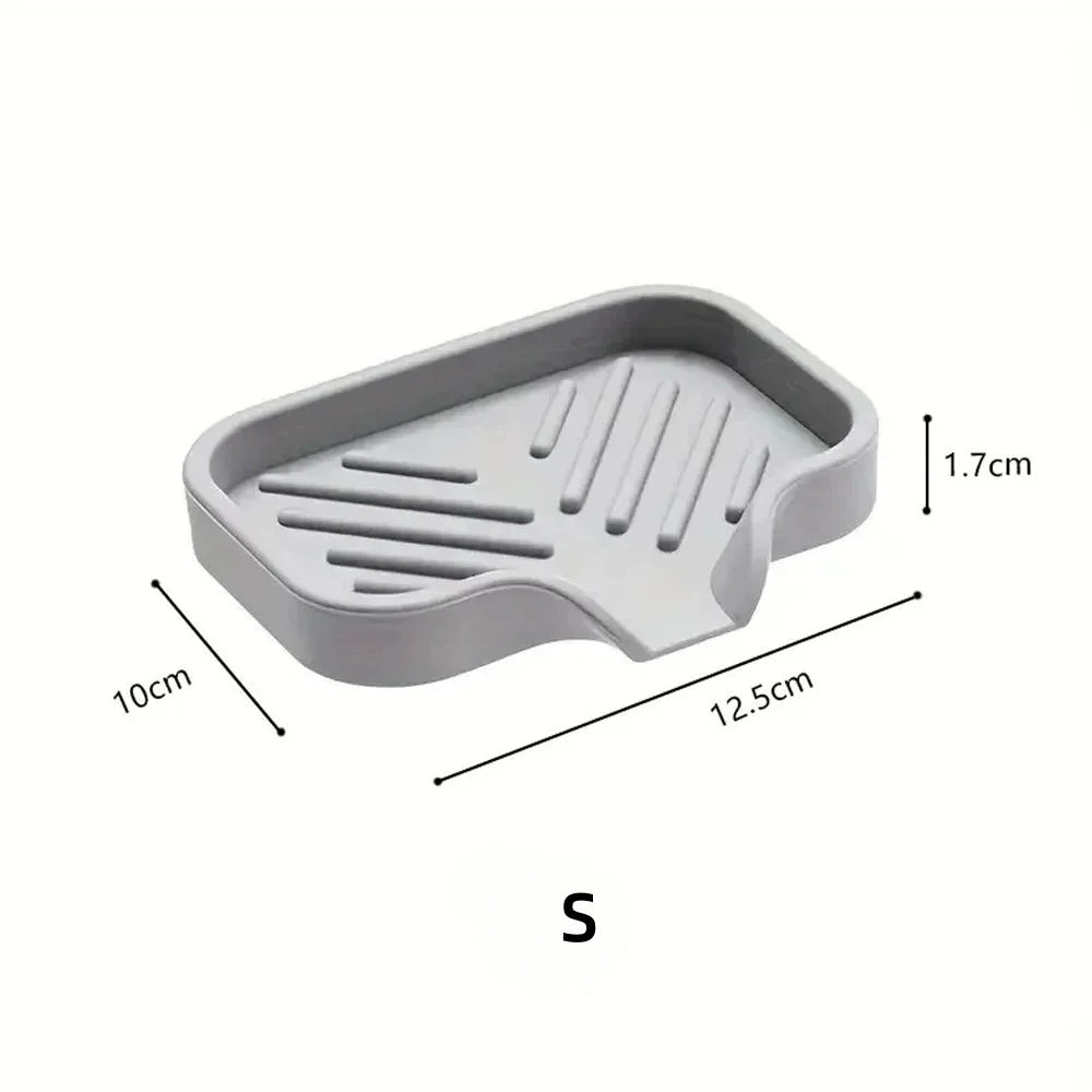 Silicone Sink Tray with Drain | Soap & Sponge Holder Sink Organizer Tray Axl S