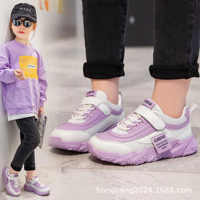 Girls Non-Slip Hook & Loop Kids Sneakers | EU 35–43 Kids Sports Sneakers Axl