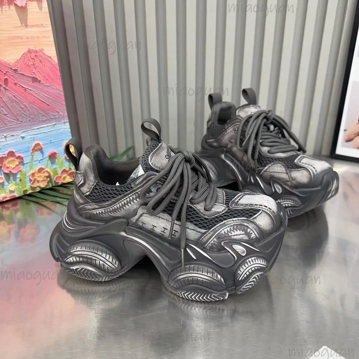 Women's Chunky Platform Sneakers – Height-Boosting Dad Shoes Platform Sneakers Axl