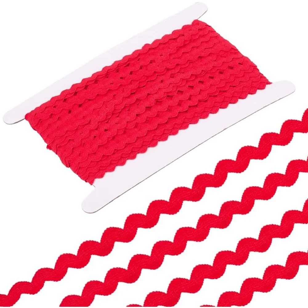 25 Yards Firebrick Rick Rack Ribbon 3/8 Inch Polyester Wave Trim Sewing Trim Ribbon Axl