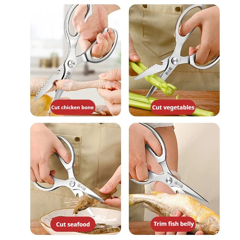 PLYS Serrated Kitchen Scissors – Stainless Steel Multi-Use Shears Kitchen Shears Axl
