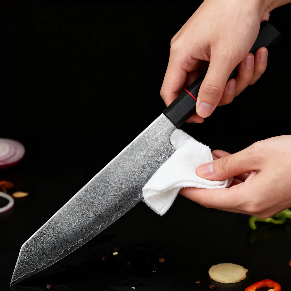 Japanese Damascus Chef Knife – 67-Layer VG10 Steel, 21cm Damascus Chef Knife Axl