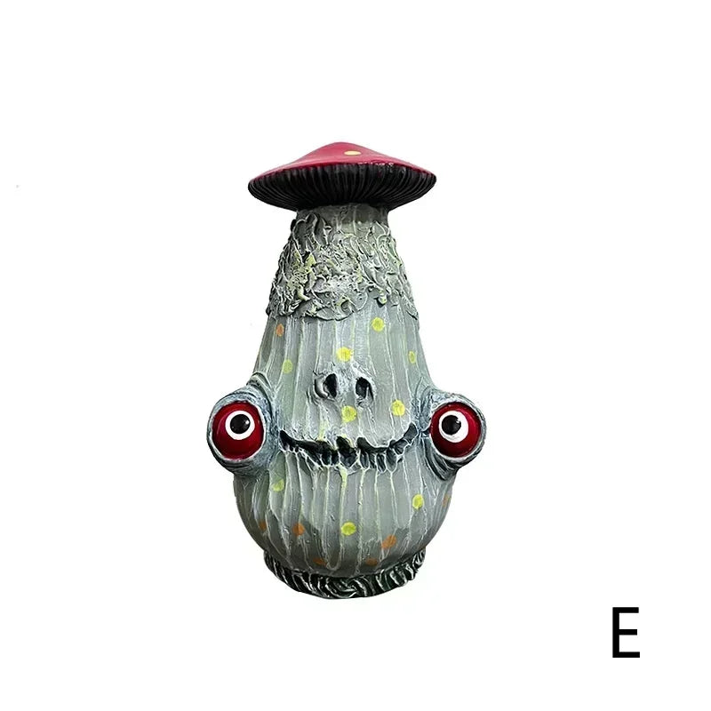 Resin Monster Skull Mushroom Figurine – Home & Garden Decor Resin Decorative Figurine Axl Blue