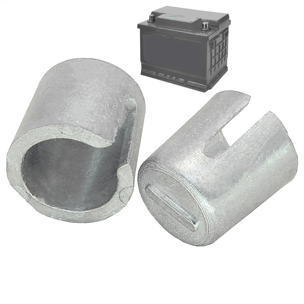 Battery Post Terminal Shims – Lead Alloy Connectors, 2 Pack Battery Terminal Shims Axl