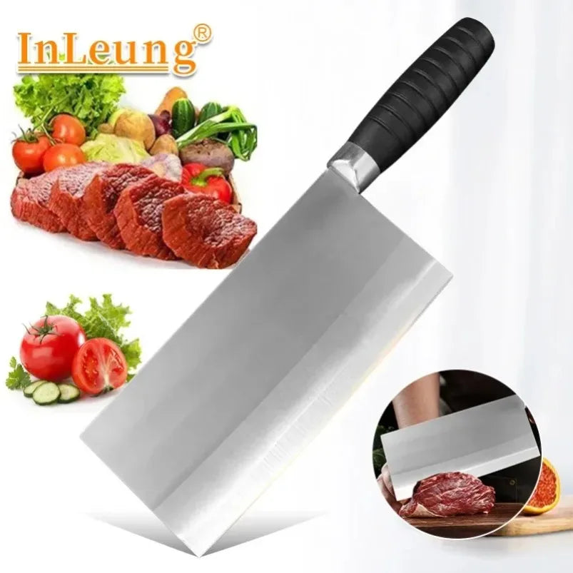 InLeung Hand Forged Cleaver Knife – Stainless Steel Chef Blade Chef Cleaver Knife Axl