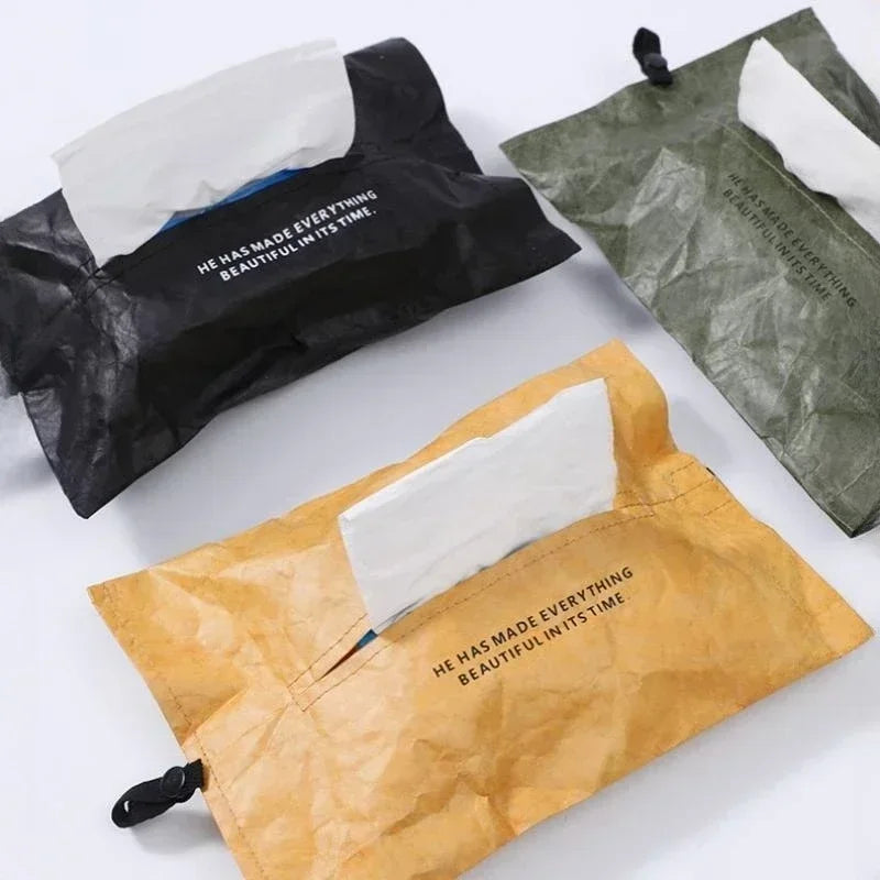 Microfiber Tissue Box Cover – Car & Home Tissue Holder Tissue Box Cover Axl