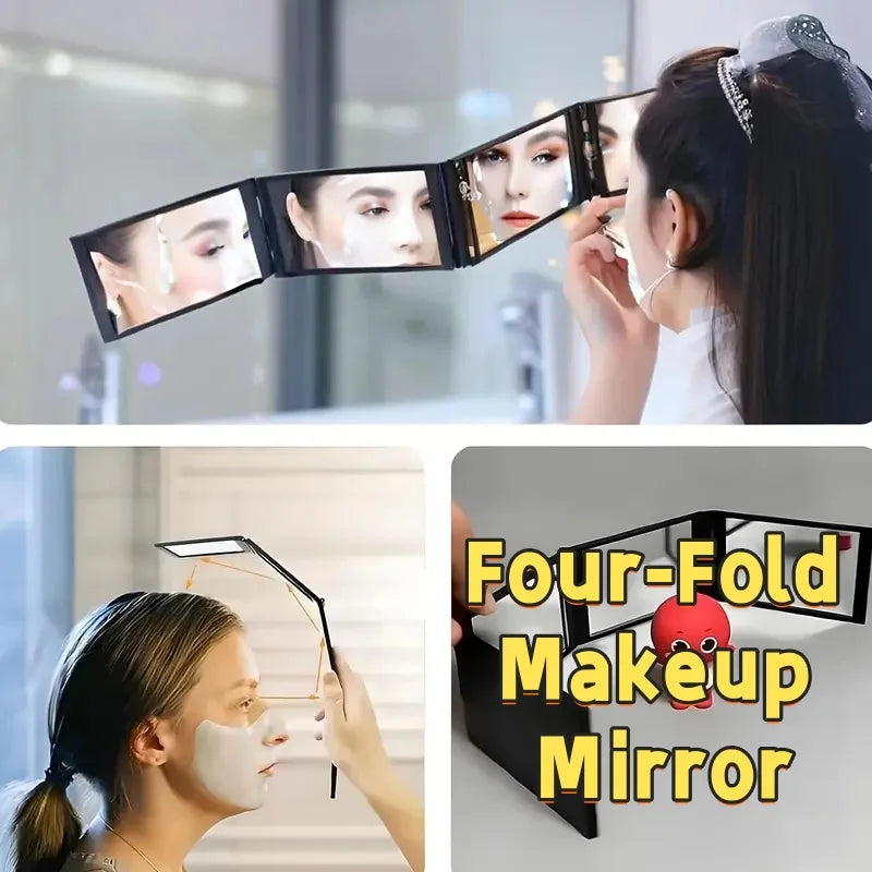 360° 4-Sided Folding Handheld Mirror – Travel & Haircut Folding Handheld Mirror Axl