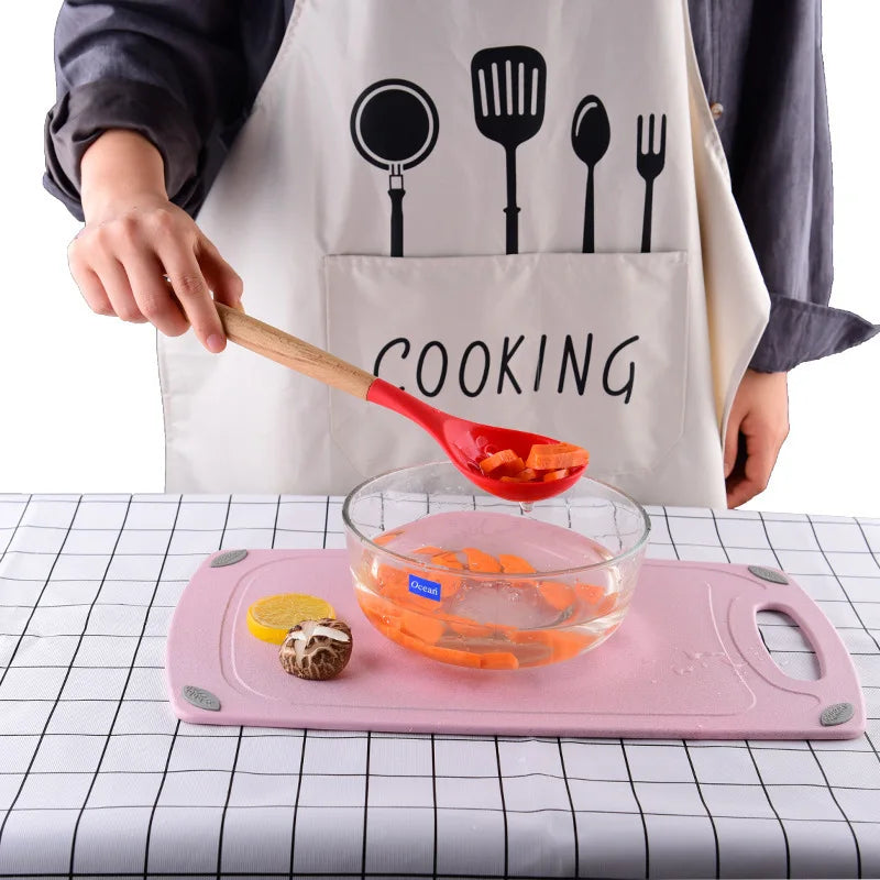 Silicone Skimmer Slotted Serving Spoon – Eco-Friendly Kitchen Tool Silicone Kitchen Utensil Axl
