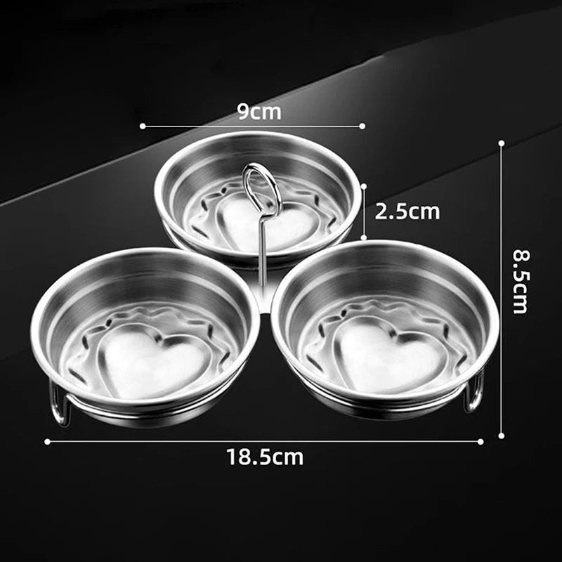 3-in-1 Stainless Steel Egg Steamer Mold – Round & Heart Egg Steamer Mold Axl