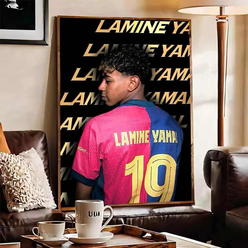 Lamine Yamal Football Star Canvas Wall Art Poster – Unframed Canvas Wall Art Axl