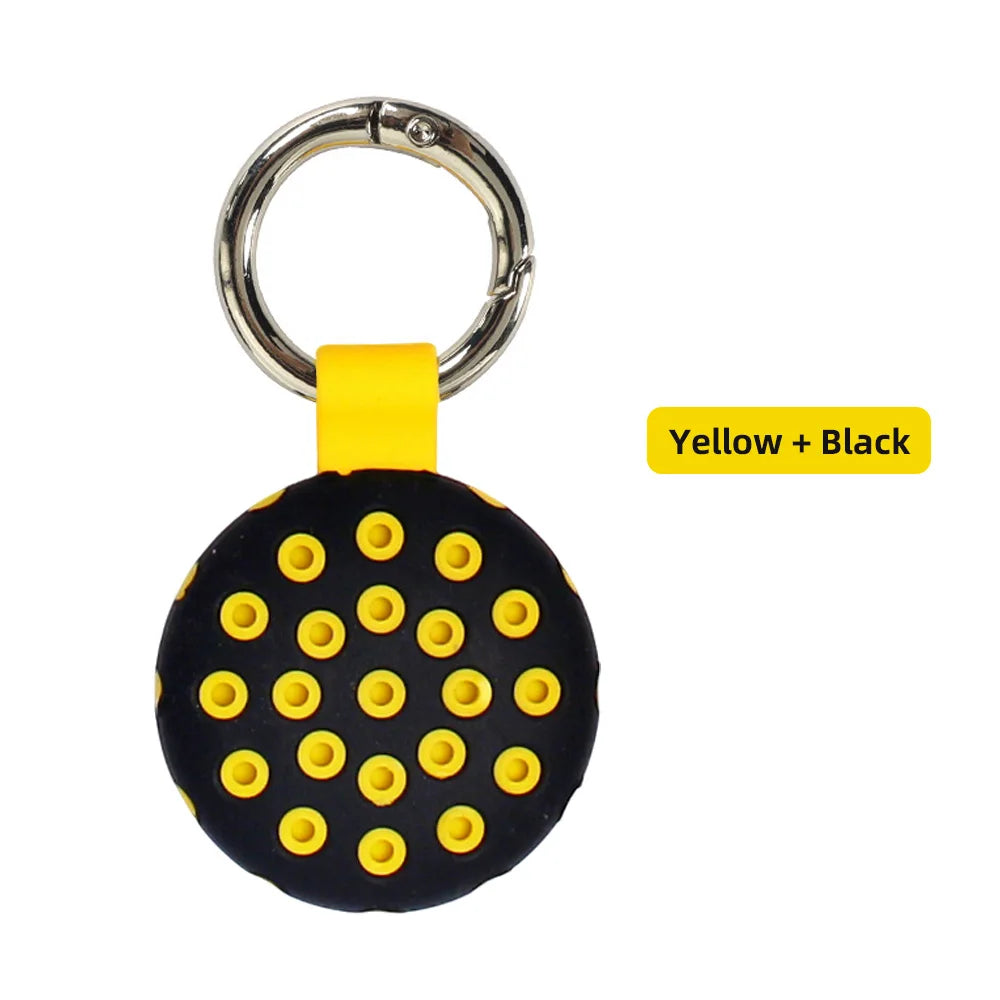 Silicone AirTag Case with Keychain – Pet Collar & Key Holder AirTag Silicone Case Axl YELLOW