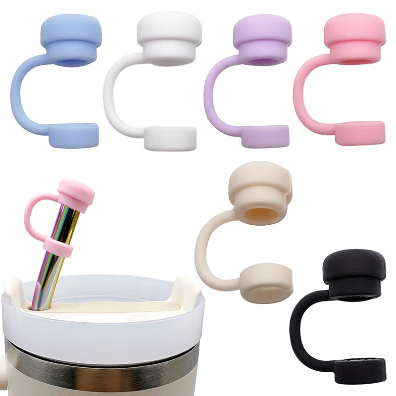 Reusable Silicone Straw Covers – Spill & Dust Proof Caps Straw Cover Caps Axl