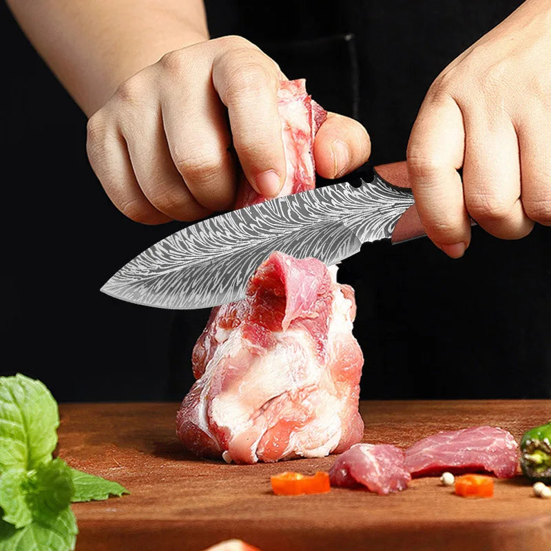 InLeung Stainless Steel Boning Knife – Sharp Wood Handle Chef Knife Boning Knife Axl
