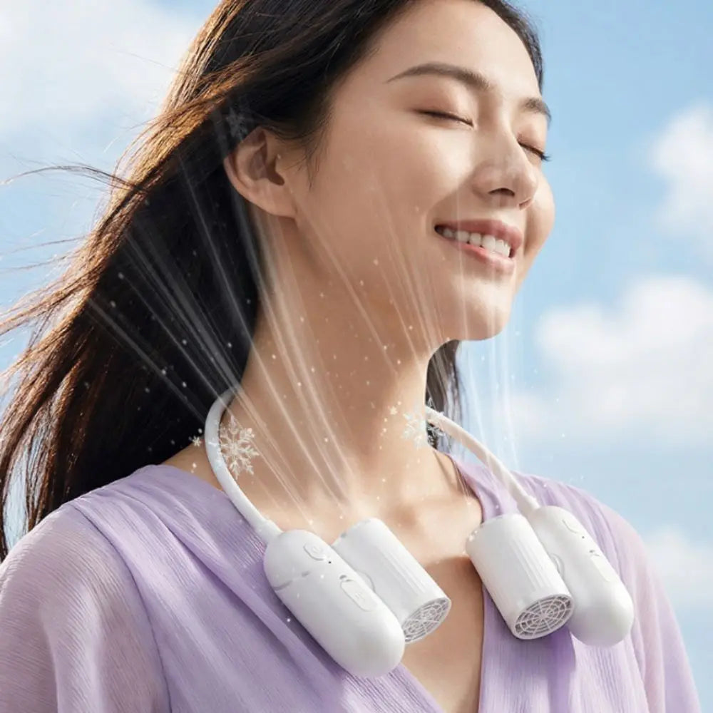 Hands-Free Bladeless Neck Fan – USB Rechargeable Portable Cool Wearable Neck Fan Axl