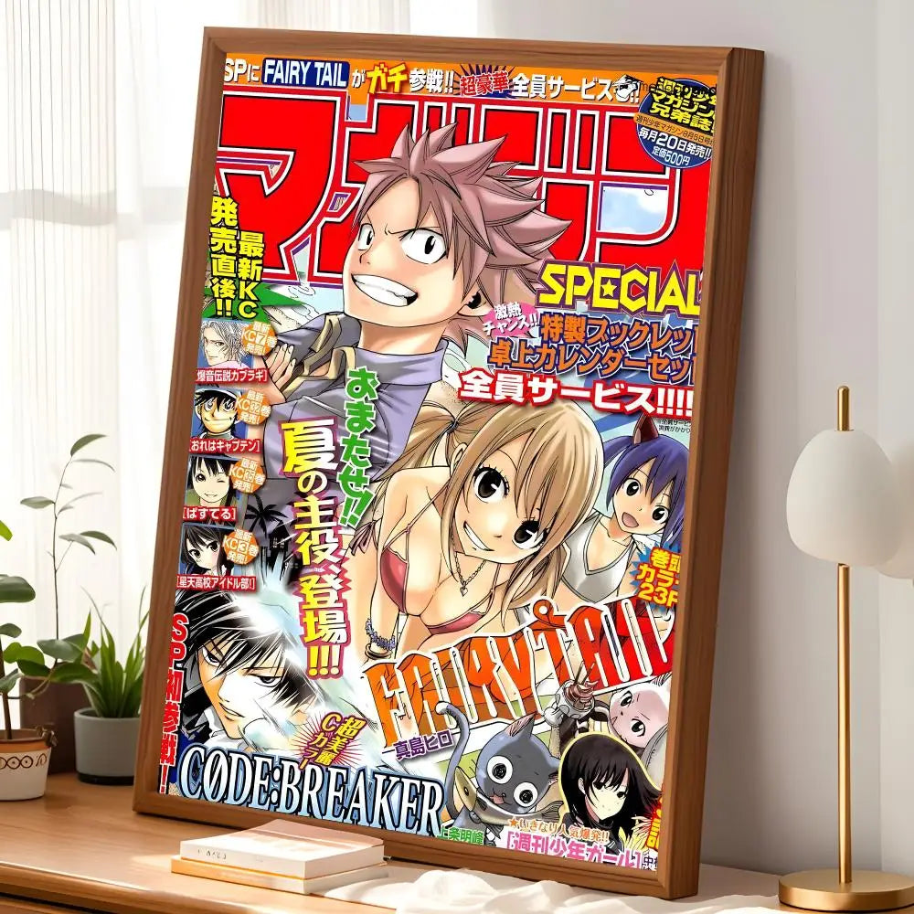 Fairy Tail Anime Self-Stick HD Wall Poster – Waterproof Decor Anime Wall Poster Axl