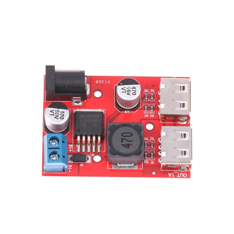 DC-DC Step-Down Converter 9–36V to 5V 3A Dual USB Power Module DC-DC Power Converter Axl