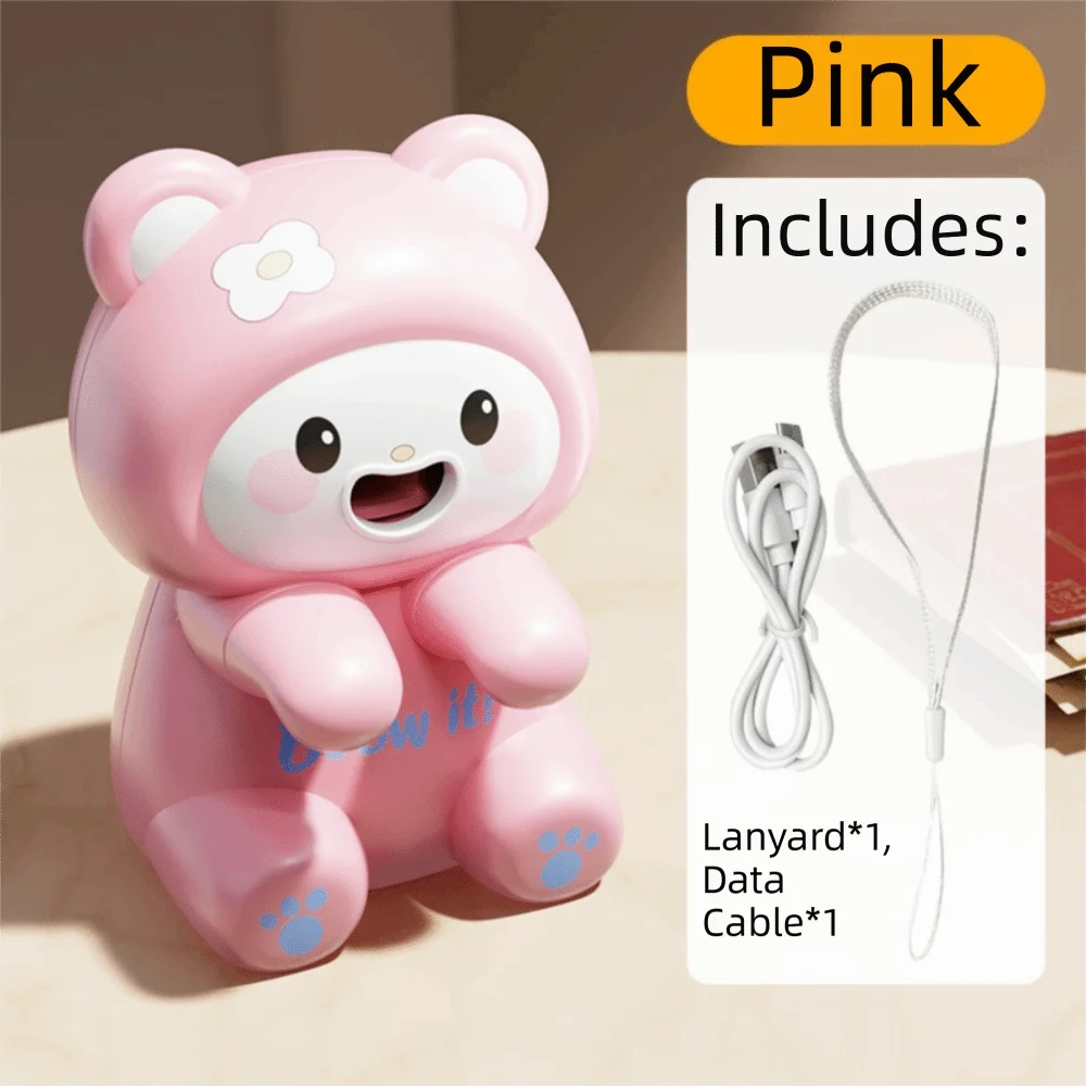 Cartoon Frog USB Food Cooling Fan – Portable Baby Food Fan Baby Food Cooling Fan Axl Pink