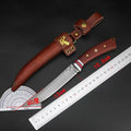 Damascus Steel Chef Knife – Fixed Blade Kitchen & BBQ Knife Damascus Chef Knife Axl 1pcs A