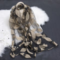 Women's Elegant Long Chiffon Scarf – Shawl, Hijab & Wrap Chiffon Scarf Wrap Axl khaki