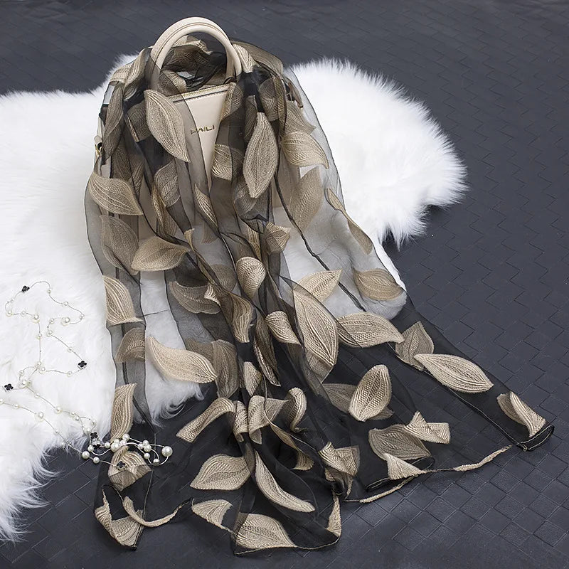 Women's Elegant Long Chiffon Scarf – Shawl, Hijab & Wrap Chiffon Scarf Wrap Axl khaki