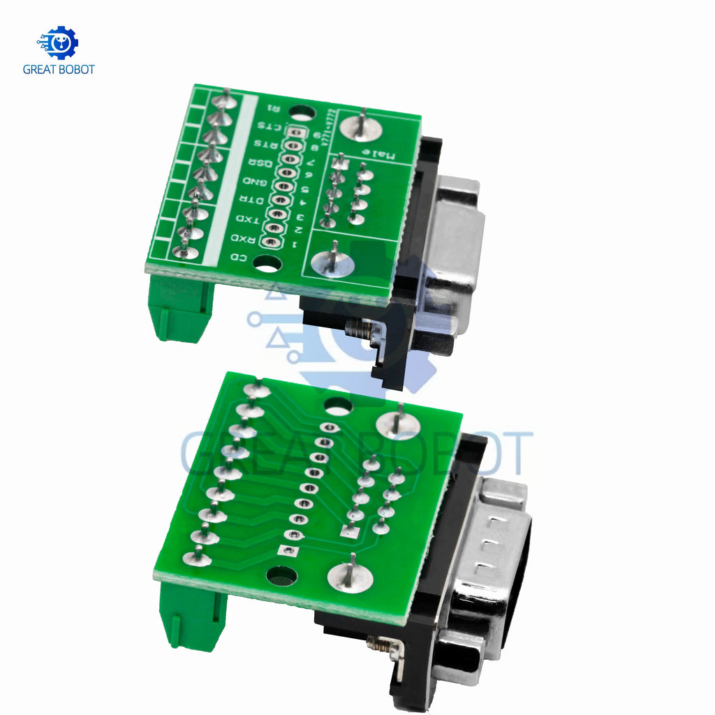 DB9 RS232 9-Pin Solderless Breakout Board Terminal Adapter Serial Breakout Adapter Axl
