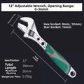 Adjustable Wrench 8/10/12" Chrome Vanadium – Long Handle Tool Adjustable Wrench Axl 12-inch Green China Mainland