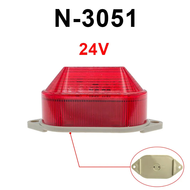 CNMAWAY TB40 LED Strobe Warning Light 12V 24V 220V IP44 LED Warning Light Axl Red 24V
