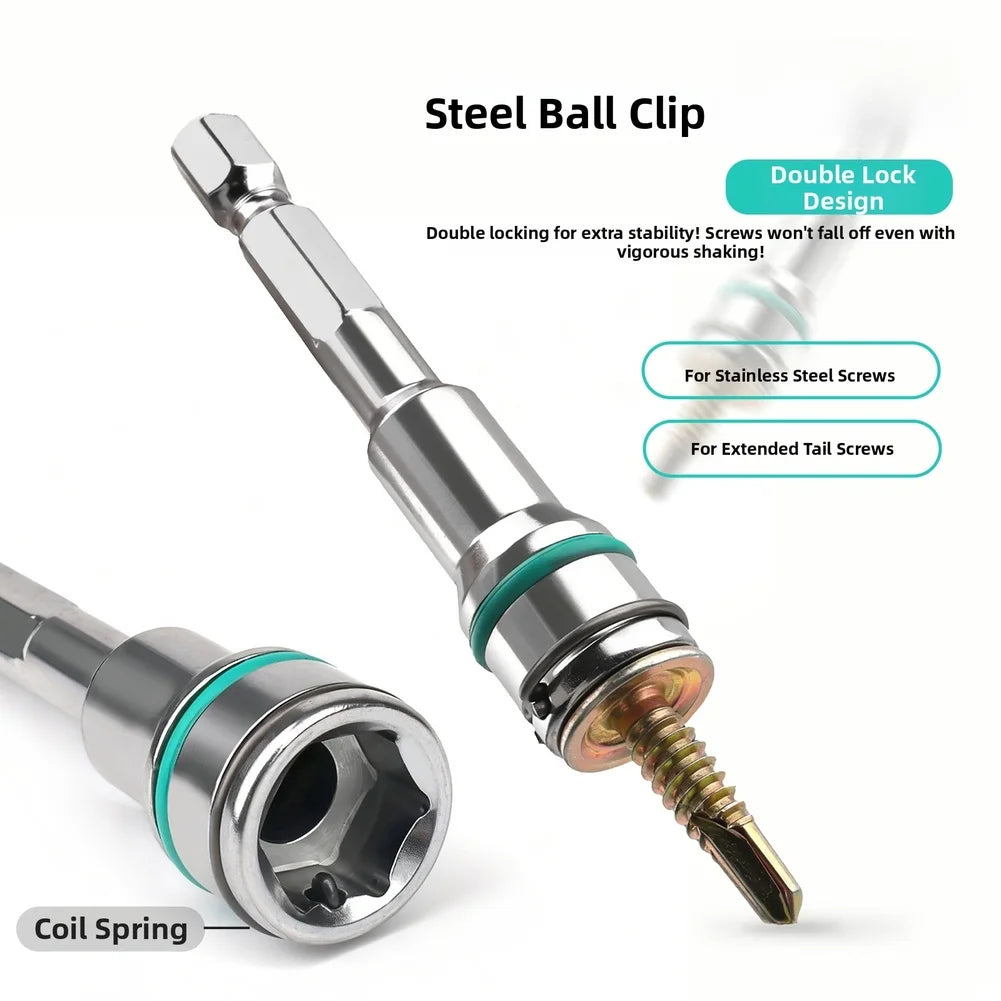 10-Pack 8mm Hex Socket Adapter Bits – 1/4" Shank for Drills Socket Adapter Bits Axl