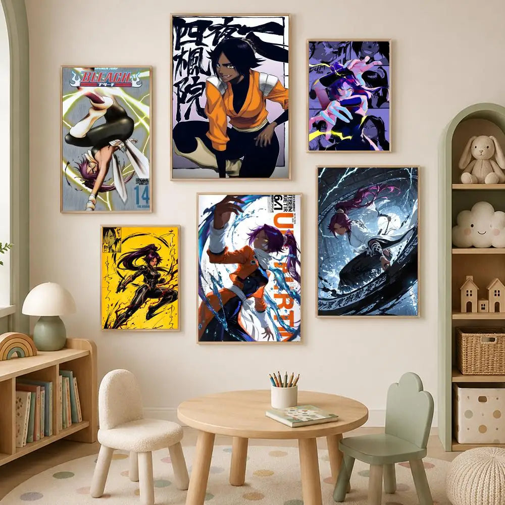 Yoruichi Shihoin Anime Wall Poster – HD Self-Stick Waterproof Anime Wall Poster Axl