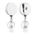 Retractable Metal Badge Reel – ID Card & Key Ring Belt Clip Retractable Badge Reel Axl A2
