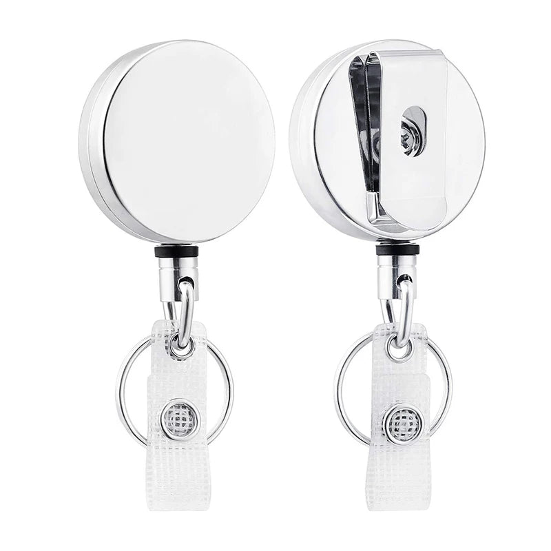Retractable Metal Badge Reel – ID Card & Key Ring Belt Clip Retractable Badge Reel Axl A2