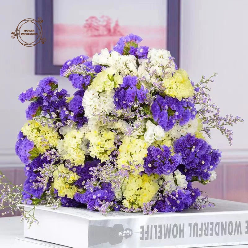 Dried Forget-Me-Not & Limonium Bouquet – Boho Wedding Décor Dried Flower Bouquet Axl