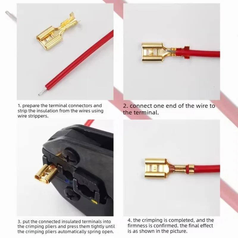 270 PCS Crimp Spade Connector Kit – Insulated 2.8/4.8/6.3mm Crimp Terminal Kit Axl
