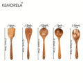 5-Piece Natural Wooden Cookware Set – Spoons, Spatula & Skimmer Wooden Kitchen Utensils Axl 5PCS