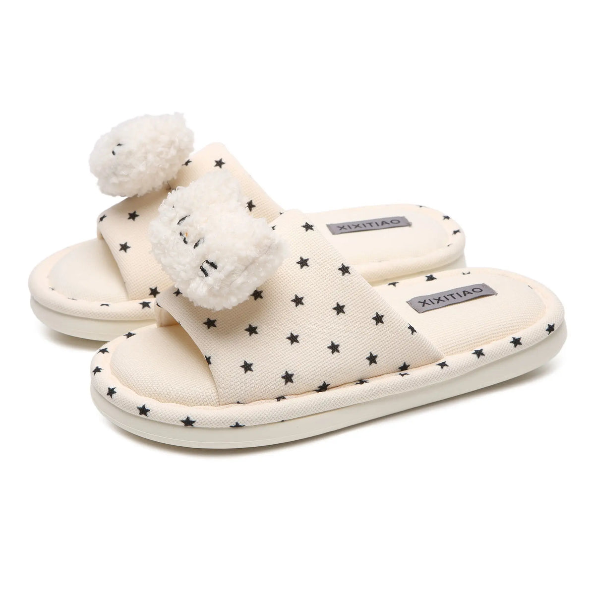 Lorilury Women's Cloud Cushion Cat Slippers | Open Toe Slides Women's Indoor Slippers Axl