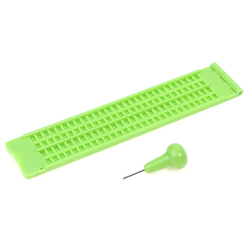 Plastic Braille Writing Slate with Stylus | Portable Practice Braille Writing Slate Axl