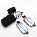 Ultra Thin Folding Reading Glasses – Telescopic Arms Men Women Reading Glasses Axl red 300