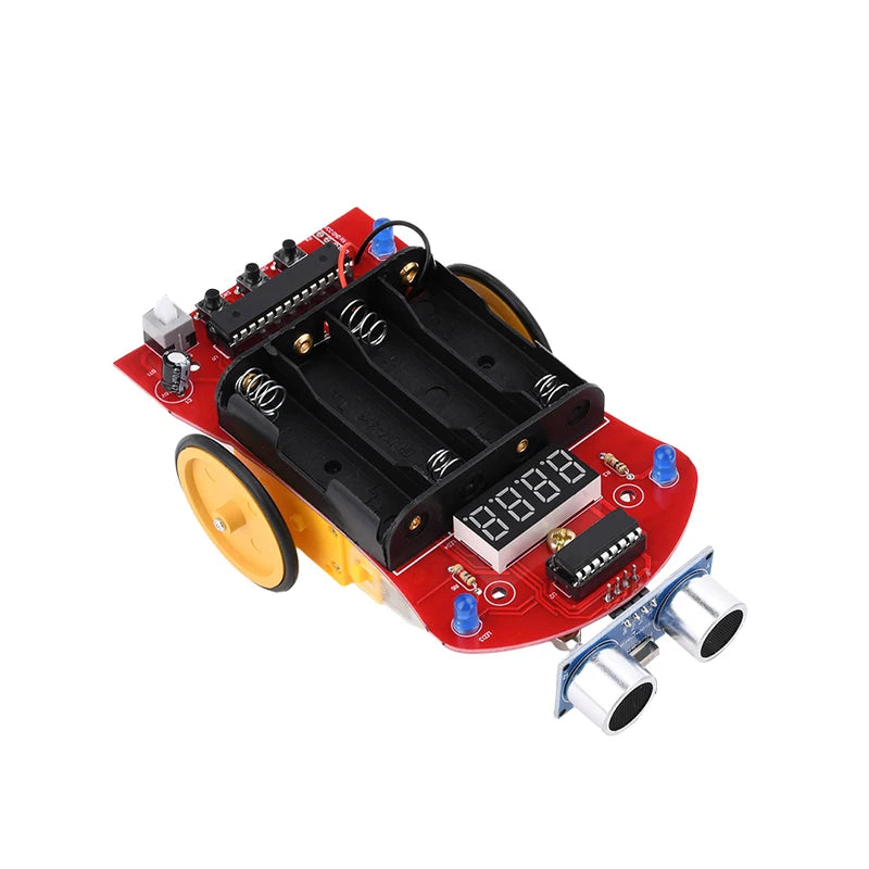 DIY Ultrasonic Obstacle Avoidance Robot Car Soldering Kit DIY Robot Kit Axl