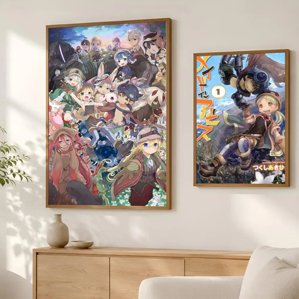 Made in Abyss Anime Poster – Self-Stick HD Waterproof Wall Art Anime Wall Poster Axl