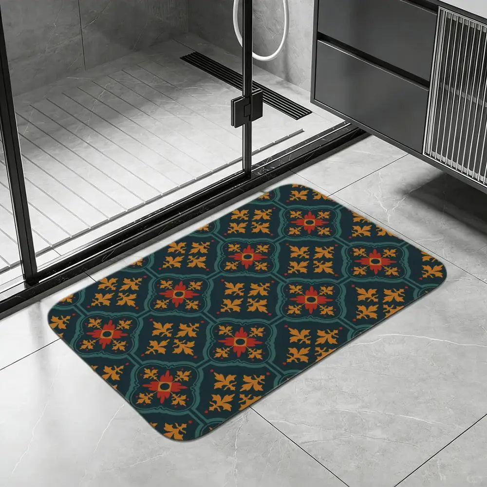 Talavera Diatomite Bath Mat – Quick Dry, Non-Slip & Absorbent Diatomite Bath Mat Axl White1 50x80cm