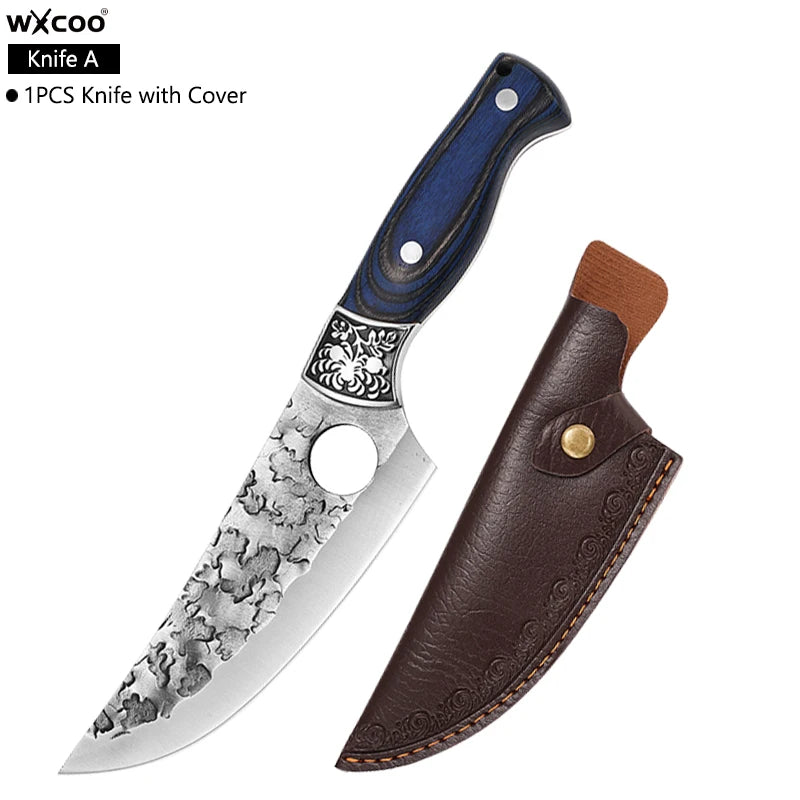 WXCOO Forged Boning Knife – Stainless Steel Butcher Knife Boning Knife Axl Knife A