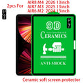 2-Pack HD Soft Screen Protector – iPad Air 13" 2024–2026 Tablet Screen Protector Axl For air6 13 2024 M2