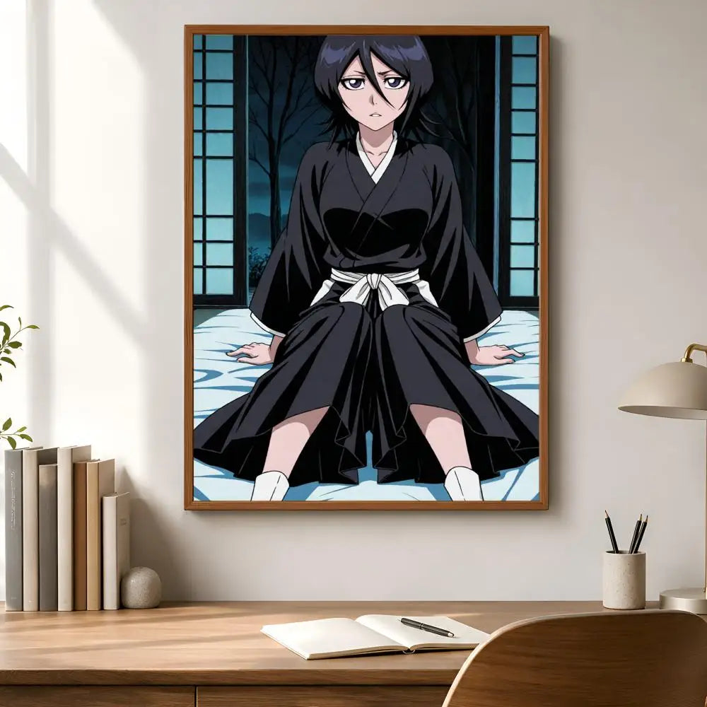 Rukia Kuchiki Anime Wall Poster | HD Self-Adhesive Decor Anime Wall Poster Axl